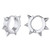 Stainless Steel Rivet Earring Huggies Piercing Spike Ear Studsfor for Men Women Hip Hop Punk Jewelry
