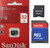 SanDisk 32GB 32G microSD microSDHC SD SDHC Card Class 4 C4 Retail Pack with SD and MiniSD Adapters