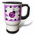 3dRose tm_12108_1 Love Bugs Purple Ladybug with Hearts Travel Mug, 14-Ounce, Stainless Steel