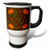 3dRose tm_15420_1 Thanksgiving Print Fall Leaves, Acorns and Pumpkins Travel Mug, 14-Ounce, Stainless Steel