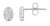 Sterling Silver Rhodium Micropave Virgin Mary Stud Earring