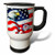 3dRose Blue Parakeet Travel Mug, 14-Ounce
