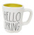 Rae Dunn By Magenta HELLO SPRING Ceramic LL Coffee Tea Mug With Yellow Interior