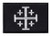 Jerusalem Cross Embroidered Hook Patch by Miltacusa -JR7-