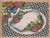 Butterfly Frame Wood Mounted Rubber Stamp -R052-