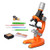F Fityle Microscope for Kids  Microscope Science Kit for Beginner with LED Lights  40x  80x  200x  400x  1200x Magnification  Science Toys for Boys Girls - Orange