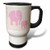 3dRose tm_44768_1 Mama N Baby Pink Elephants on Pink N White Dots Travel Mug, 14-Ounce, Stainless Steel