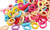 QUHGOPI -100PCS- baby hair bands  soft elastic hair bands for girls and children  seamless hair bands  multi-color elastic ponytail holders