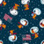1 Yard Snoopy Space Toss Peanuts Fabric by Springs Creative 100 percent  Cotton 68290-B110715 Blue - by The Yard