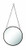 Creative Co-op Round Metal Framed Mirror with Chain