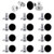 12 Pack Replacement Jean Buttons Pants Button Pins No Sew Instant Button for Pants Fashion Jeans Swing Crafts DIY -Black  17mm-