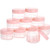 Tecbeauty 30-Pack 15g Empty Sample Containers with Lids Cosmetic Jars for Lotion  Cream  Pink