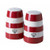 Cornishware Red and White Stripe Stoneware Salt and Pepper Shaker Set