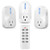 TNP Wireless Outlet Switch with Learning Code Remote Control (3 Pack) Wireless Electrical Outlet Plug for Household Appliances Electrical Equipment Lamp Light