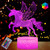 Unicorn Gifts  Unicorn Night lamp for Girls Bedroom Dimmable LED Unicorn Bedside Light 16 Colors Change with Remote Control Optical Unicorn 3D Illusion lamp for Kids Birthday Christmas Gifts