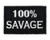100 percent  Savage Hook and Loop Fully Embroidered Morale Tags Patch -Black and White-