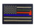 Thin Blue Red and Green Line Hook and Loop Responder Flag Patch Morale Tags Fully Embroidered -Coyote and Black-