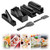 10PCS DIY Sushi Maker Kit  Sushi Making Kit for Beginners  Sushi Maker Tool Complete with 8PCS Sushi Rice Roll Mold Shapes and 2PCS Fork Spatula  Plastic Sushi Mold for Home DIY Sushi Making -Black-