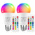 RGB LED Light Bulb  10W Color Changing Light Bulbs with Remote Control  Dimmable Multi-Color Decorative Bulb  E26 Base  2 Packs