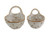 Creative Co-Op Set of 2 Cream Stoneware Colanders