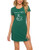Veseacky Women s Night Shirt Short Sleeve Nightgonws Cute Cat Sleep Shirt Cotton Nighty Pajama Dress Green M