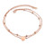 Women Girl Stainless Steel Anklet Rose Gold Adjustable Beach Ankle Foot Chain Bracelet Jewelry Gift -Heart Beads-