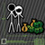 Stick Figure Couple With MONEY no kids - 5.5 inchx4.6 inch - printed die cut vinyl decal sticker