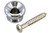 Folkcraft Strap Button  Chrome Finish  Pack Of Two