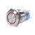 12V LED Self-locking Push Button Switch  19mm Waterproof Stainless Self-locking Button On Off Latch Button Switch 1NO1NC-Red-