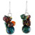 NOVICA Multi-Gem Carnelian .925 Sterling Silver Cluster Earrings  Tropical Oasis