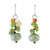 NOVICA Multi-Gem Jasper Cultured Freshwater Pearl Silver Dangle Earrings  Exotic Cluster in Blue