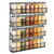 Chicken Wire Spice Rack [4 Tier] Wall Mounted Spice Rack Organizer, Rural Style Spice Organizer, Spice Rack Wall Mount (Black)