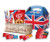 Nestle Kit Kat Variety by The Yummy Palette - British Kit Kat Candy bars Kit Kat Peanut Butter Pouch with Basically British Retro Pencil Case