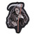 Grey Grim Reaper Skull Patch  Death Skull Patches
