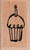 Single Cupcake Wood Mounted Rubber Stamp -A7156-