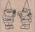 Impression Obsession C20463 Gnomes Wood Mounted Rubber Stamp