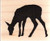 Deer Silhouette 1 Wood Mounted Rubber Stamp -B13471-