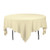LinenTablecloth 85-Inch Square Polyester Tablecloth Ivory