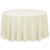 LinenTablecloth 132 in. Round Economy Polyester Tablecloth Ivory