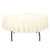 LinenTablecloth 90 in. Round Economy Polyester Tablecloth Ivory