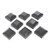 2 inch x 2 inch Square Black Plastic Post Cap for Aluminum Fence Posts - Black Post Caps -8 Pack-
