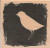 Distressed Bird Wood Mounted Rubber Stamp -D998-