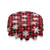 Vdsrup Christmas Snowflakes Winter Buffalo Plaid Round Tablecloth Xmas Snow Red Black Check Circular Table Cloths Cover Washable Polyester Tabletop Runner Mat for Kitchen Party Picnic Dining Decor 60