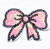 HHO Cute Bow Patch Iron On Embroidered Applique Patch Pink White Color Patch Cartoon Kids Patch Embroidered DIY Patches Cute Applique Sew Iron on Kids Craft Patch for Bags Jackets Jeans Clothes