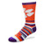 For Bare Feet NCAA Lotta-Stripe Men s Crew Socks-Clemson Tigers