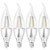 Yitrade [4 Pack] LED Candelabra Bulb, 7W 6000K LED Candle Bulbs, 60 Watt Light Bulbs Equivalent, E12 Candelabra Base, 630 Lumens LED Lights,Torpedo Shape, Daylight White