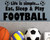 Eat Sleep Play Football Wall Sticker Decal Quote Kids Sports Vinyl Boys Bedroom Decor DIY