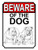 Beware of The Dog Classic Tin Sign-Aluminum Wall Decor ?20x30Cm-8x12Inch- Multipurpose Vintage Look Signs Plaque For Rec Rooms All Kinds Of Individual Character Places Or Home Decoration