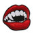 VAMPIRE FANGS  High Thread Iron-On   Saw-On Rayon PATCH - 4 inch x 4 inch  Exceptional Quality