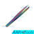 AAPROTOOLS Multi Titanium Color Rainbow Eyebrow Tweezers Slant TIP Stainless Steel A Plus  Quality